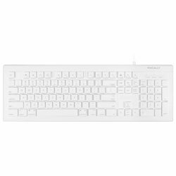 Macally -Teclado con cable USB (MKEYE) para Mac y PC - (blanco)