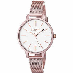Reloj de Pulsera Color Rosa Metalico de cuarzo - marca Kimomt