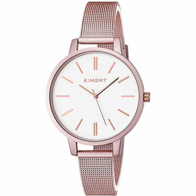 Reloj de Pulsera Color Rosa Metalico de cuarzo - marca Kimomt
