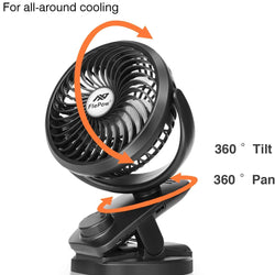 Mini Ventilador Portatil de Baterias Recargable de 4400mA Hasta 40 Horas - (USADO COMO NUEVO)