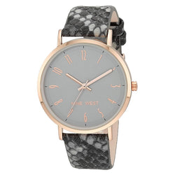 Nine West - Reloj de pulsera con Imitacion de Piel de Serpiente - para mujer