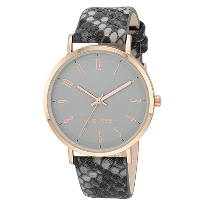 Nine West - Reloj de pulsera con Imitacion de Piel de Serpiente - para mujer